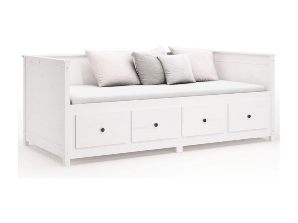 White daybed 80x200 cm Solid pine wood