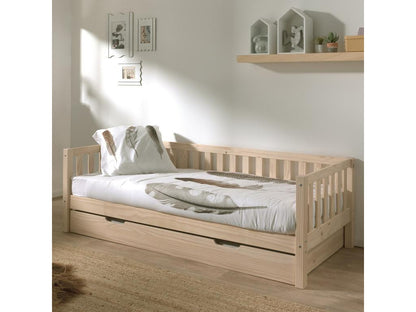 Doucezen - 90x200cm Trundle Bed in Natural Pine