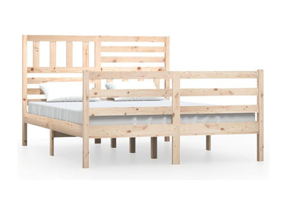 Bed frame without mattress, 150x200 cm, solid wood