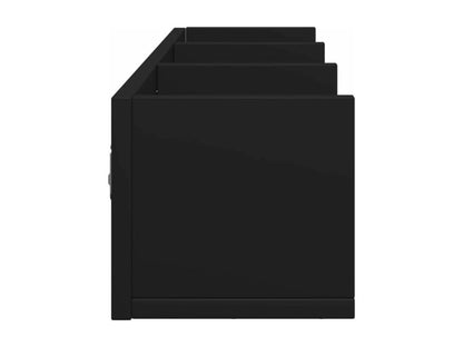 2-piece black wall cabinets, 75x18x16.5 cm, engineered wood