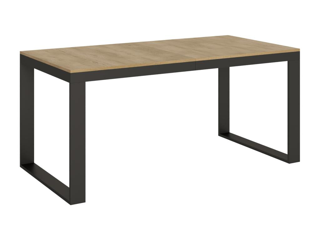 Extendable table 90x180/440 cm Tecno Evolution Natural Oak with Anthracite frame