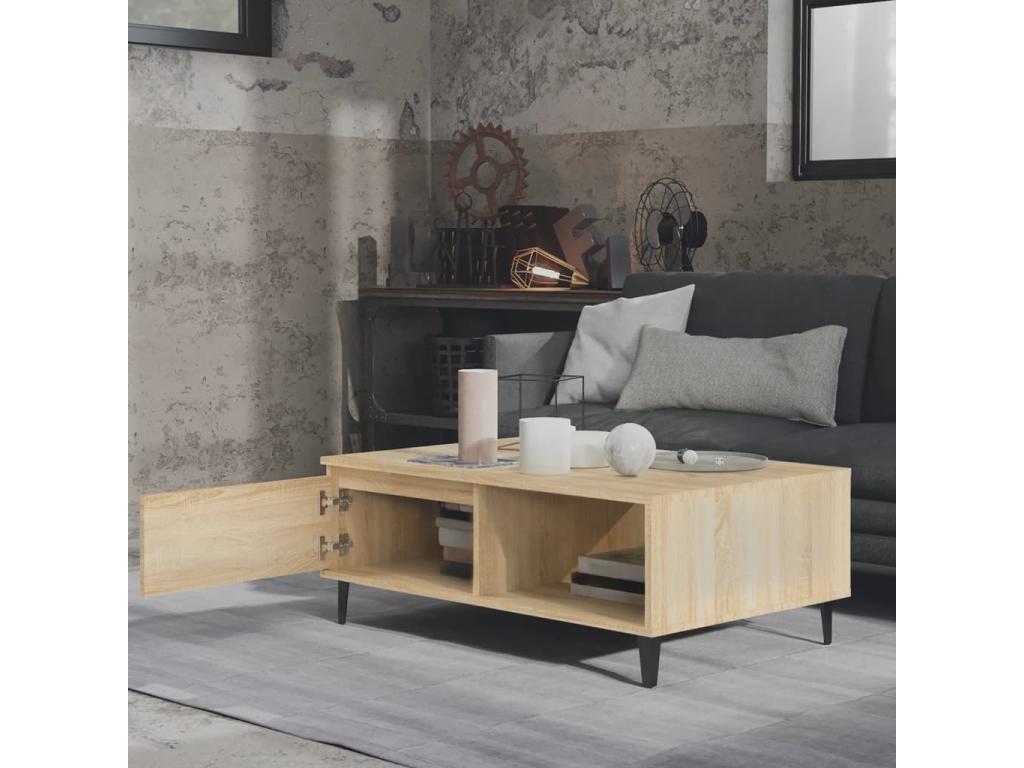 Homzora Oak Coffee Table 90x60x35 cm Chipboard