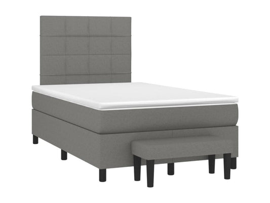 Doucezen bed base with dark grey 120x190 fabric mattress