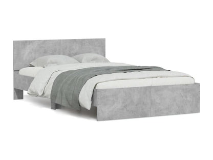 Bed frame with headboard, concrete grey, 135x190 cm