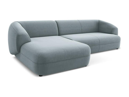 Doucezen Modular Left-Hand Facing 3-Seater Corner Sofa in Velvet - Light Blue