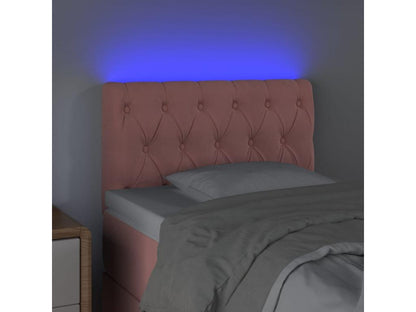 Pink LED Headboard 80x7x78/88 cm Velvet