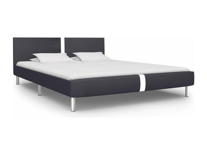 Black Faux Leather Bed Frame 120x200 cm
