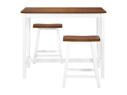 3-piece bar table and stool set, solid wood