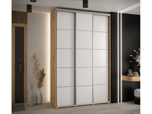 Doucezen 4-Door Sliding Wardrobe 235.2/160/45 3 Doors Doucezen/White/Silver