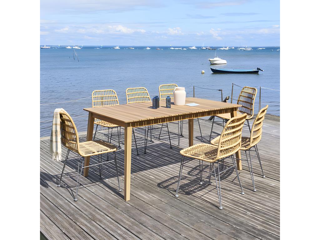 Doucezen outdoor chair, sesame/graphite color