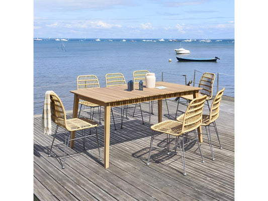 Doucezen outdoor chair, sesame/graphite color