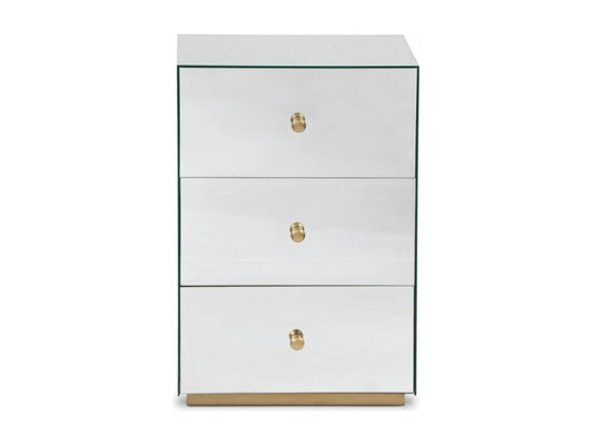 Homzora Bedside Table 63cm Transparent / Gold