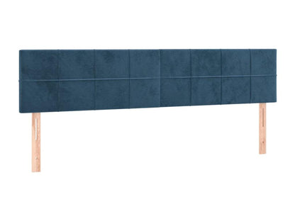 2-piece headboard set, dark blue, 80x5x78/88 cm, velvet