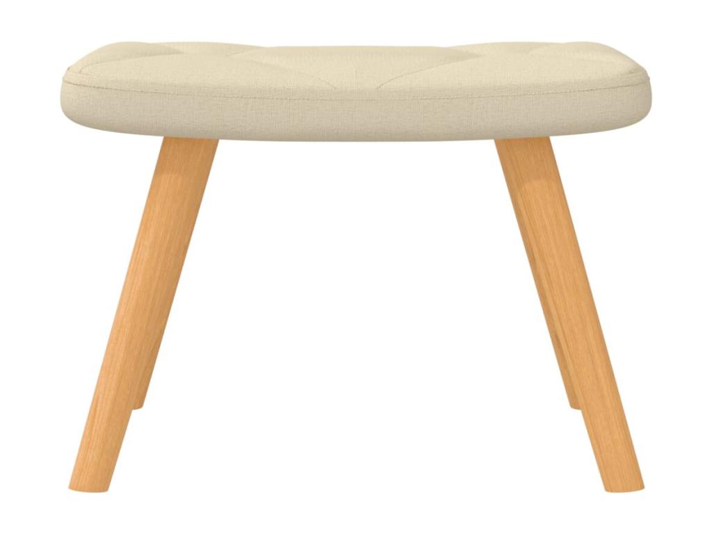 Rocking chair with footrest, cream fabric