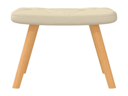 Rocking chair with footrest, cream fabric