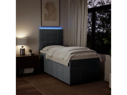 Doucezen bed base with light grey 80x200 cm fabric mattress