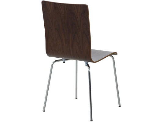 Conference chair - Wood / Chrome-plated metal - Walnut - Homzora