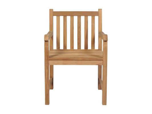 6-piece garden chair set with blue cushions, solid teak wood