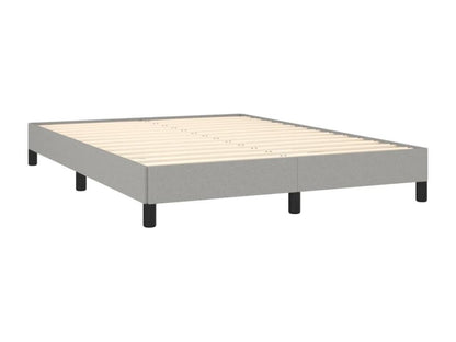 Light gray bed frame 140x190 cm Fabric