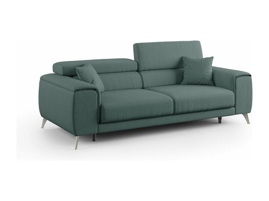 Doucezen Sofa with sliding seats in soft, stain-resistant fabric T05 215 cm green