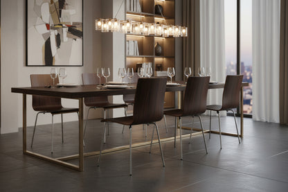 Conference chair - Wood / Chrome-plated metal - Walnut - Homzora