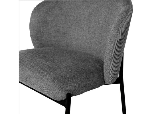 Homzora Chair in Smooth, Velvety Fabric – Style and Softness – Dark Grey
