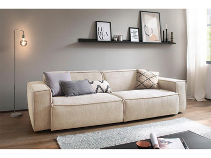 Sofa - beige woven fabric - Doucezen