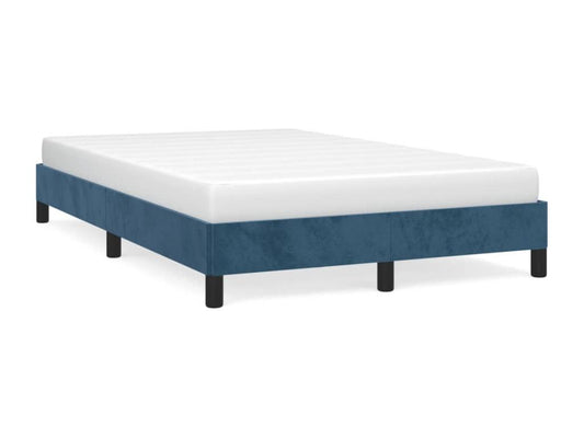 Dark blue velvet bed frame (mattress not included) 120x190 cm