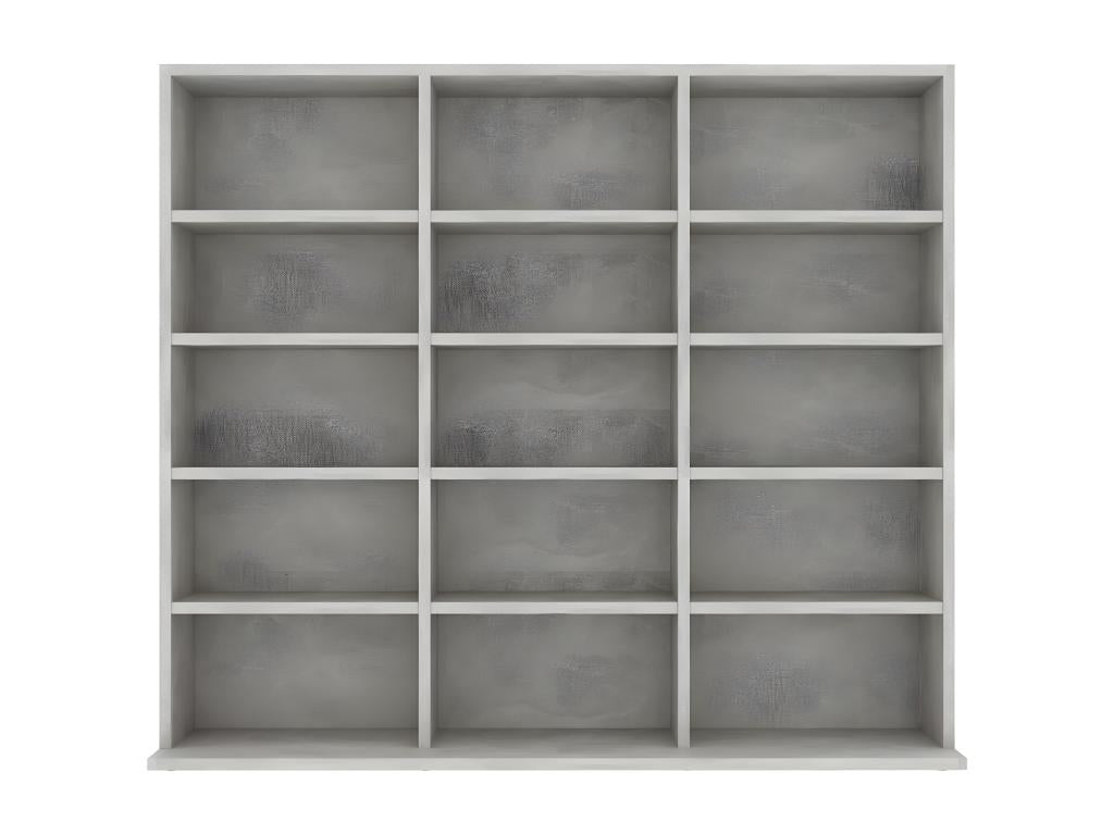 Concrete Grey CD Cabinet 102x23x89.5 cm Engineered Wood