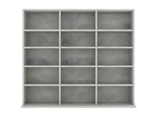 Concrete Grey CD Cabinet 102x23x89.5 cm Engineered Wood
