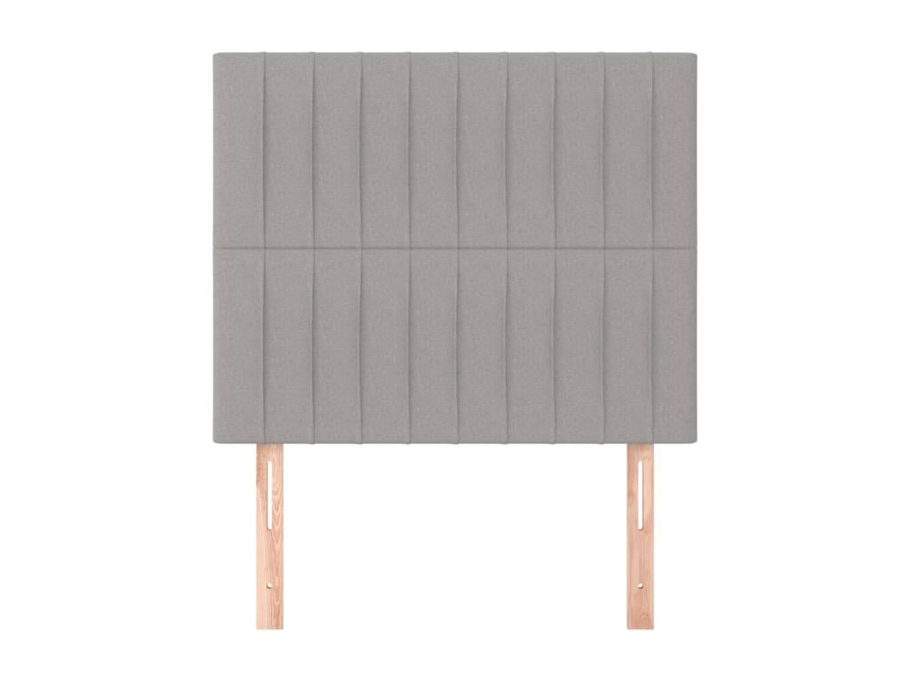 2-piece headboard set, light grey, 80x5x78/88 cm, fabric