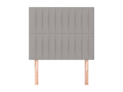 2-piece headboard set, light grey, 80x5x78/88 cm, fabric