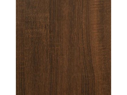 Nesting coffee tables, 5 pieces, brown oak, engineered wood