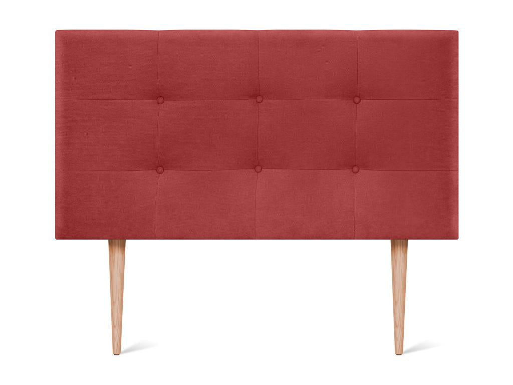 Homzora Aqualine Fabric Headboard, 95x115cm, with Legs, for 90cm Beds - Red