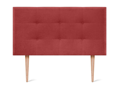 Homzora Aqualine Fabric Headboard, 95x115cm, with Legs, for 90cm Beds - Red