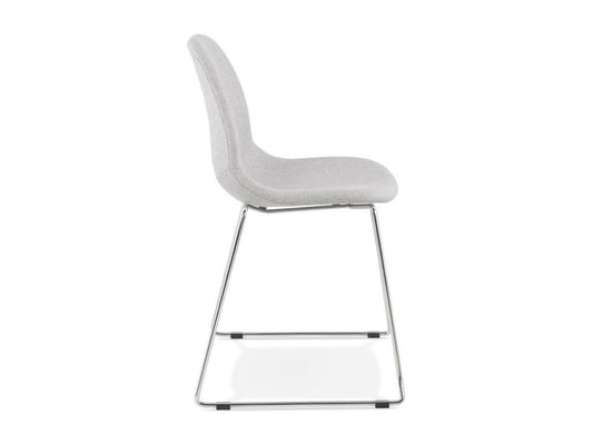 Doucezen Designer Fabric Chair 85cm Grey / Chrome