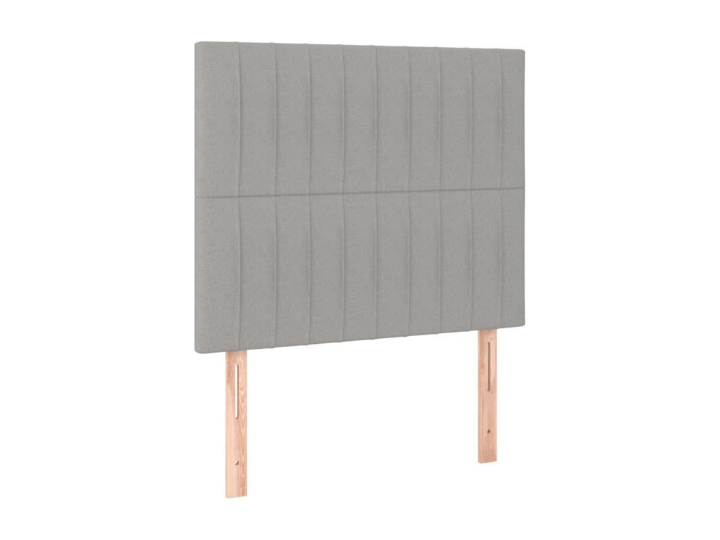 2-piece headboard set, light grey, 80x5x78/88 cm, fabric
