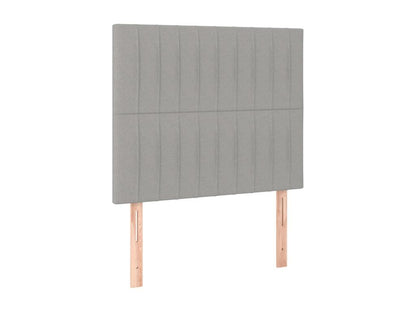 2-piece headboard set, light grey, 80x5x78/88 cm, fabric