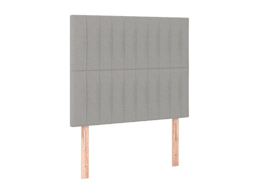 2-piece headboard set, light grey, 80x5x78/88 cm, fabric