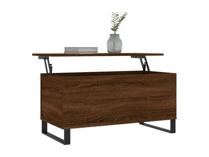 Coffee table, brown oak, 90x44.5x45 cm, engineered wood
