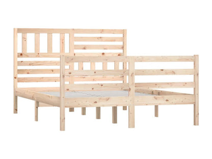 Bed frame without mattress, 150x200 cm, solid wood
