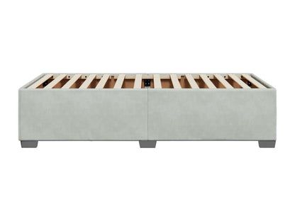Light grey velvet bed frame (mattress not included) 90x190 cm